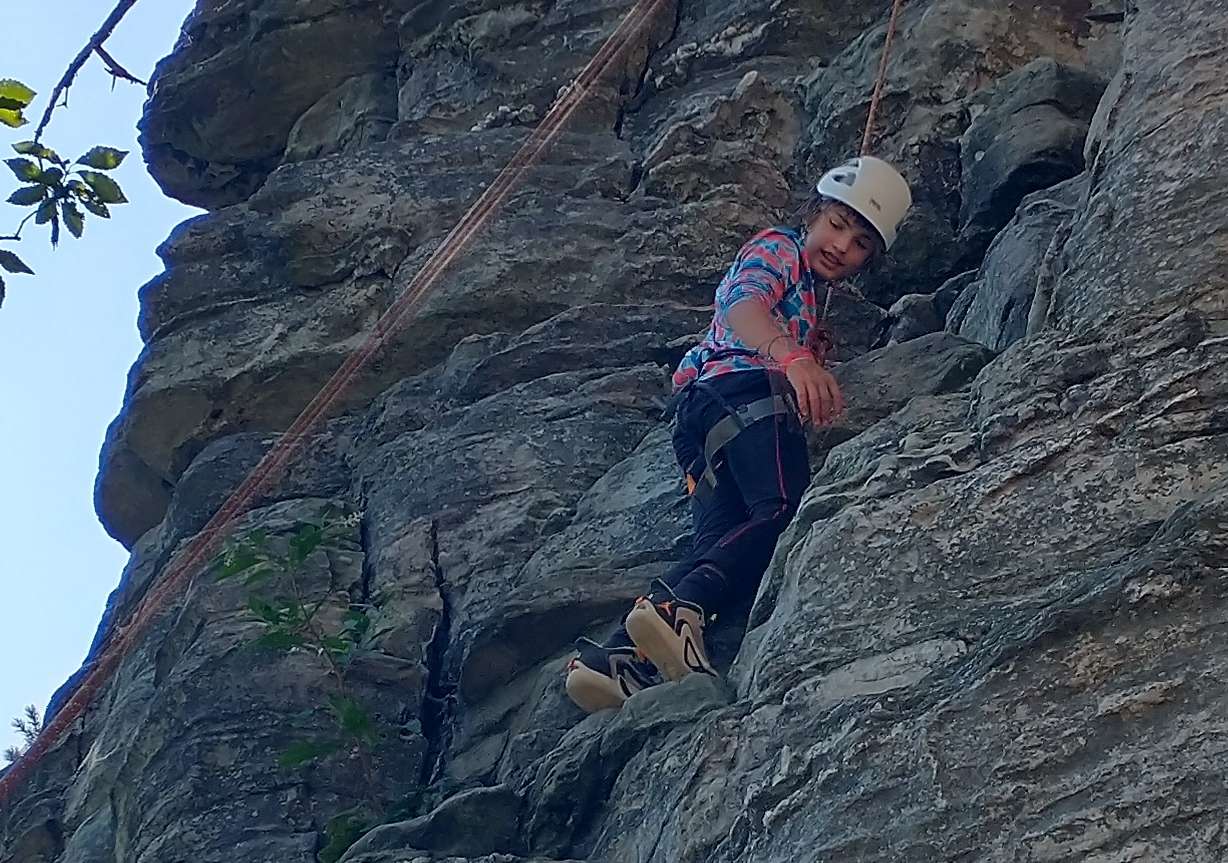Climbing - Pilot Mtn. State Park, Aug. 2024