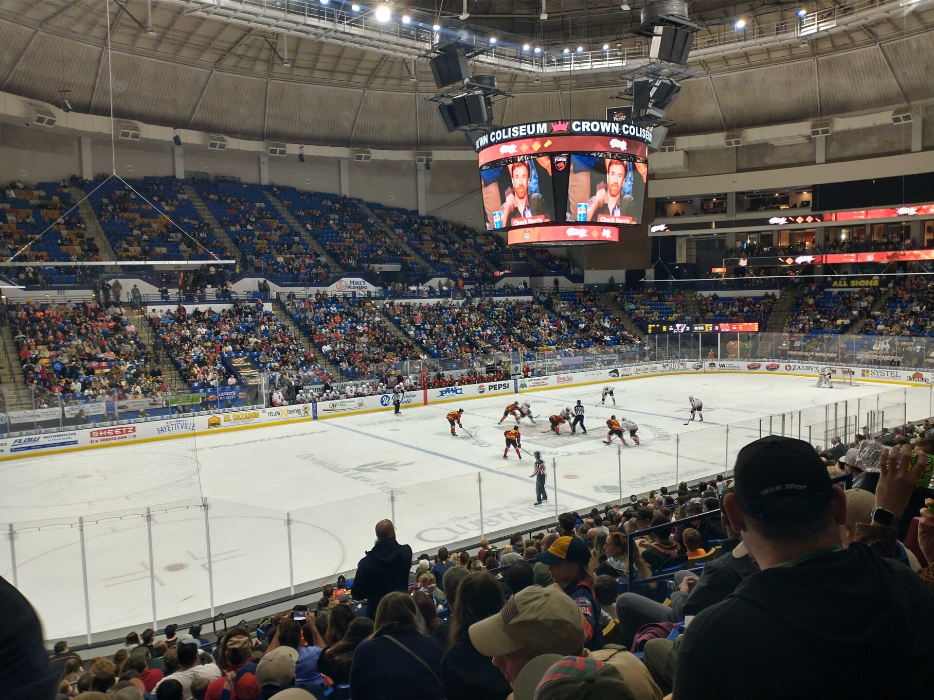 Scout Night, Fayetteville Marksmen hockey game - February 2025